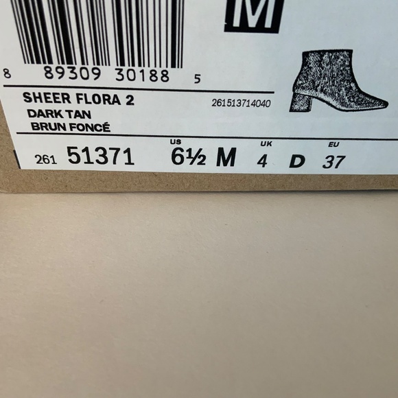 Clarks Sheer Flora 2 Ankle Boots Dark Tan Brown Snake print leather booties 6.5 - Picture 6 of 12